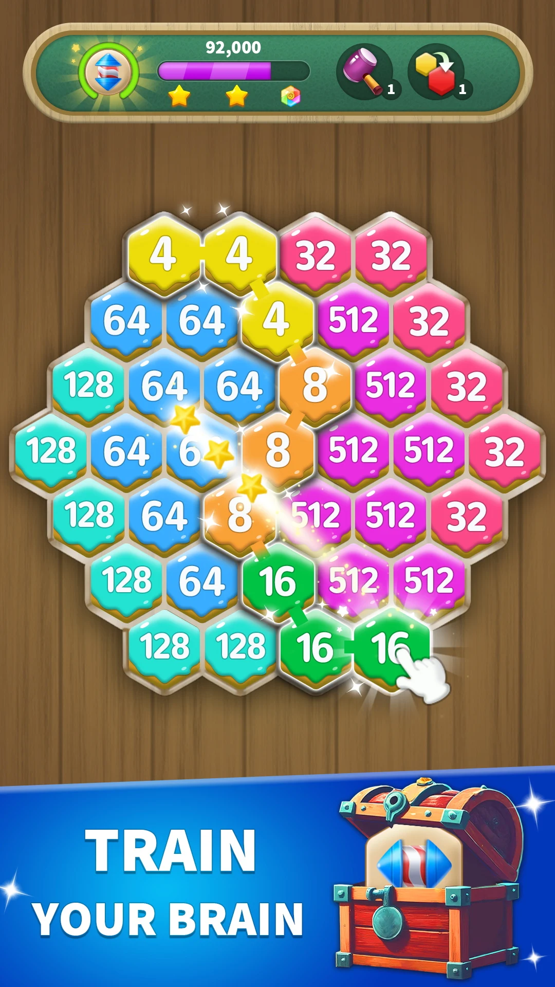 Hexa Connect: 2048 Puzzle screenshot