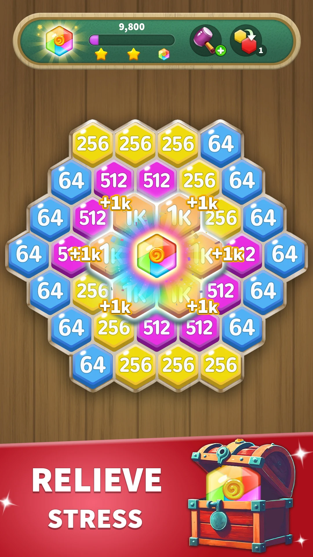 Hexa Connect: 2048 Puzzle screenshot