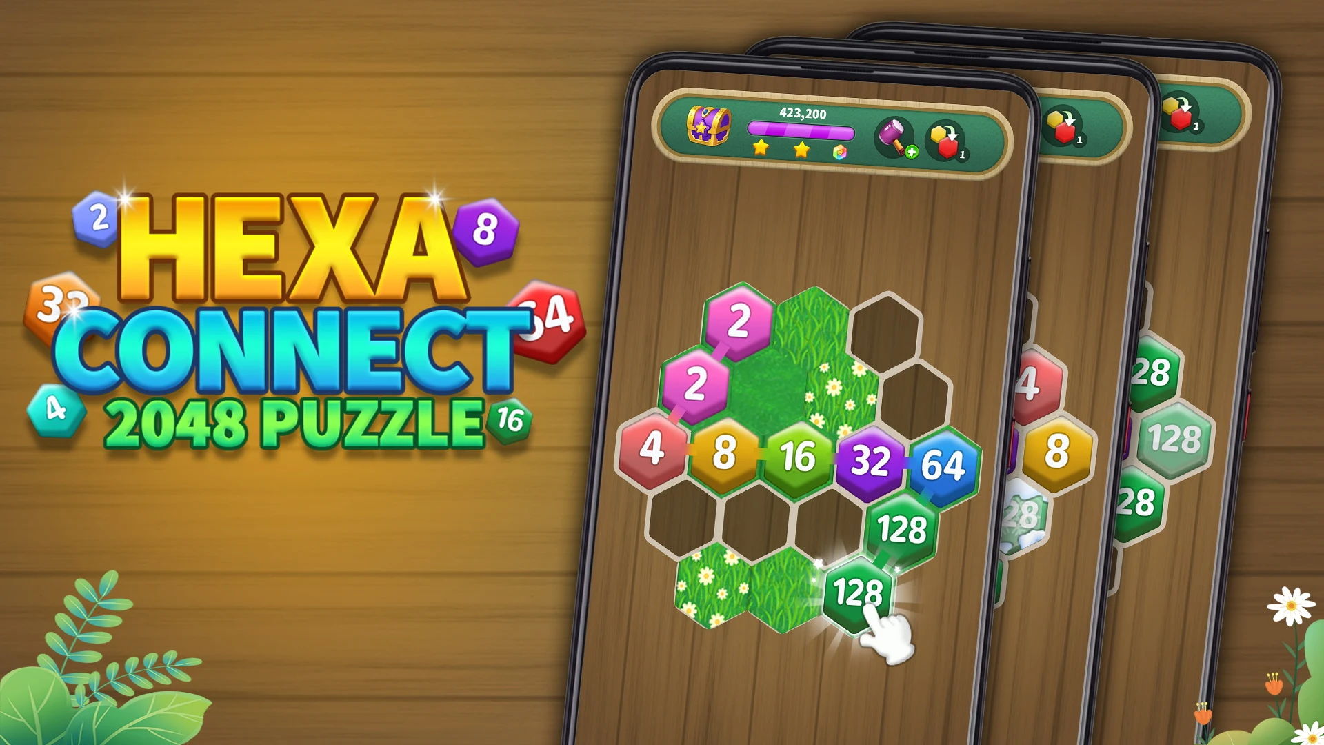 Hexa Connect: 2048 Puzzle screenshot